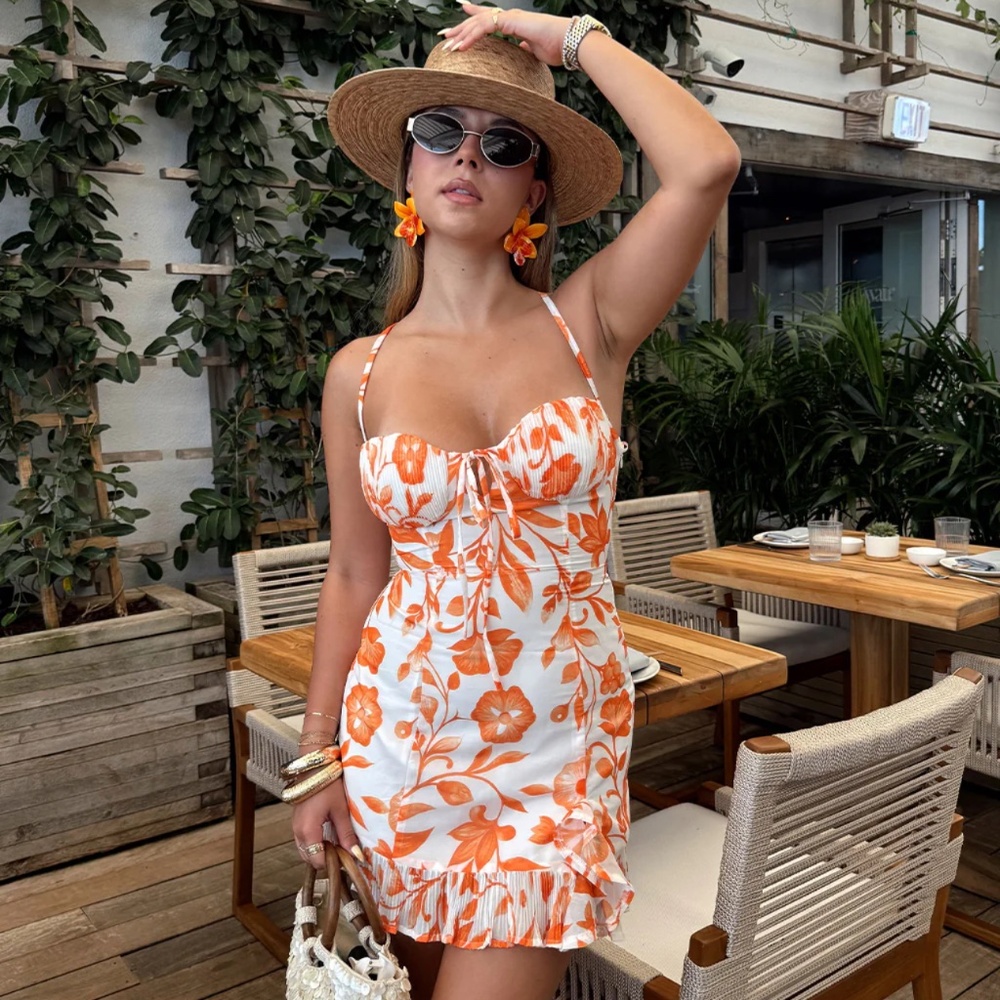 Belle Floral Mini Dress- 12th tribe